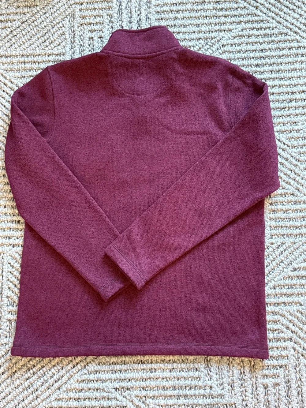 Eddie Bauer Men's Zip-Neck Fleece Pullover - Wine